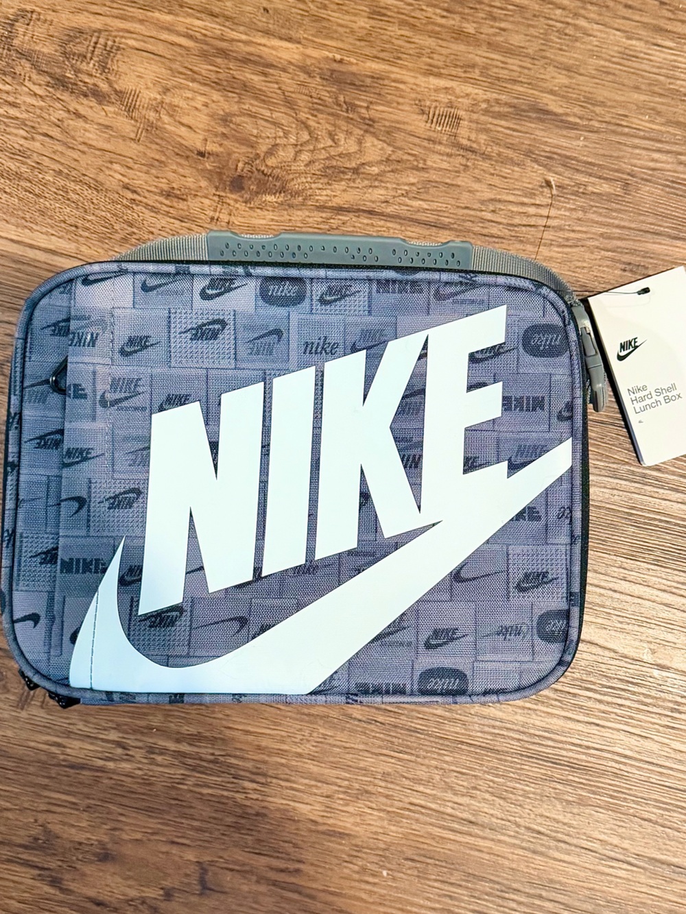 BRAND NEW Nike Futura Lunch Hard Shell Logo Lunch Box Black/Smoke Grey Sz 4L